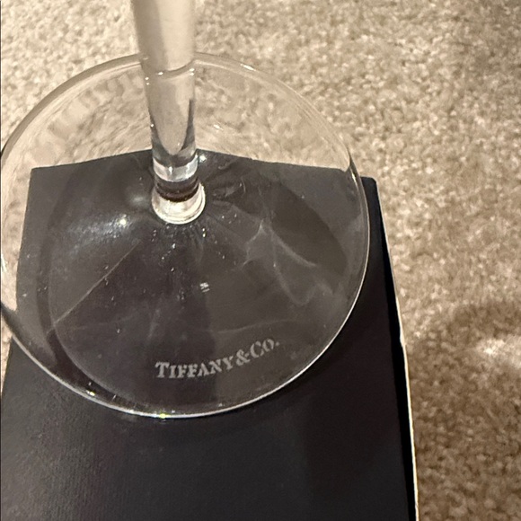 Tiffany & Co. Clear Crystal Flutes on Iconic Blue Box - Picture 2 of 11